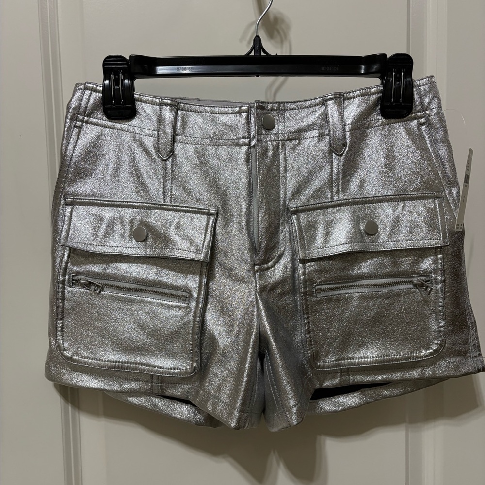 Anthropologie metallic shorts